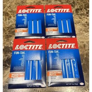 4 Packs of Loctite Fun-Tak Mounting Putty New 2oz Each Removable Non-Toxic